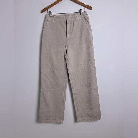 GAP Women's Size 4 Loose Khaki Pants In Moonstone Beige 100% Cotton Preppy - Picture 2 of 12